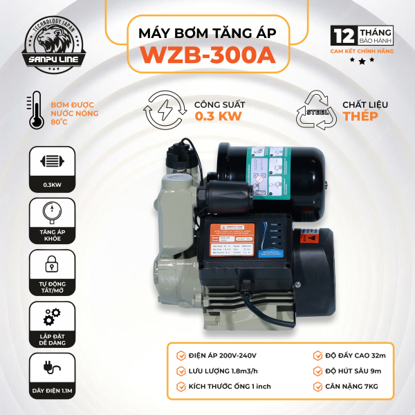 Máy bơm tăng áp WZB-300A