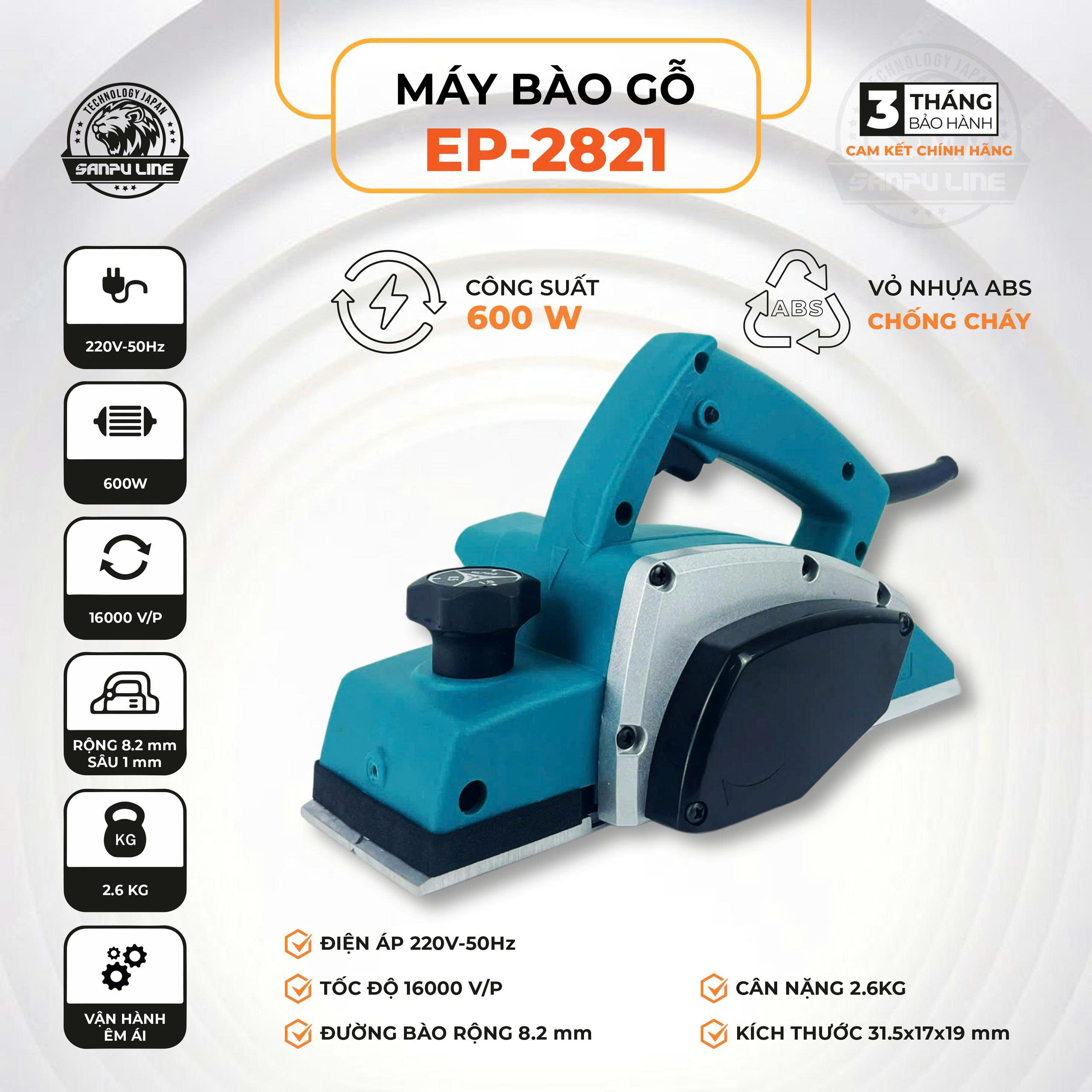 Máy bào gỗ EP-2821