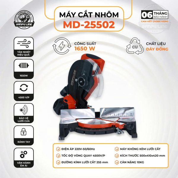 Máy cắt nhôm MD 25502