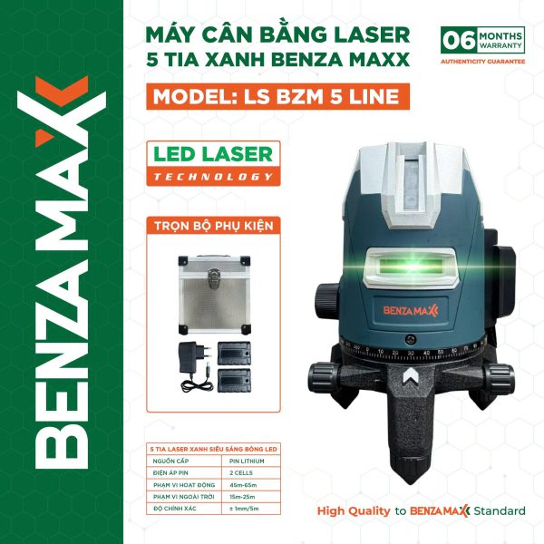 Máy cân bằng laser 5 tia (Hộp Nhôm)